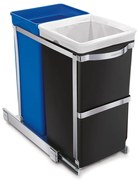 Bidone per rifiuti in plastica da 35 l Dual - simplehuman