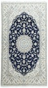 Nain Tappeto persiano 270 x 150 Blu (Iran) Annodato A Mano