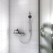 Doccetta con flessibile doccia e barra di scorrimento HANSGROHE Pulsify Blend in abs cromo P 29.7 cm anticalcare 3 getti