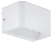 Applique Contemporanea Sania Piccola 4 Led Alluminio Bianco