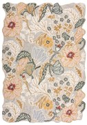Tappeto in lana rosa chiaro tessuto a mano 160x230 cm Daphne Shaped Floral - Flair Rugs