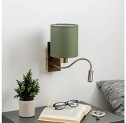 Brilagi - Applique a LED NUBILA 1xE27/25W/230V + LED/3W ottone/verde