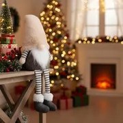Gnomo Natale gambemolli 30 cm righe