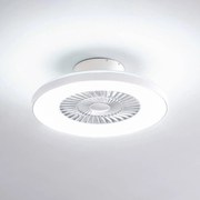 Lindby Smart LED ventilatore da soffitto Paavo, bianco, silenzioso, Tuya