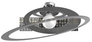 Bungee plafoniera d.70 cm. 1 luce grigio antracite 1197-pl70-ga