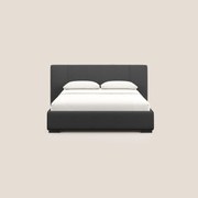 Omero letto imbottito contenitore sfoderabile in tessuto fiammato impermeabile T14 antracite