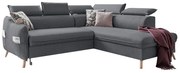 Divano letto angolare grigio scuro (angolo destro) Sweet Harmony - Miuform