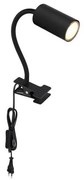 Globo 57911KB - Lampada flessibile con clip ROBBY 1xGU10/25W/230V nero