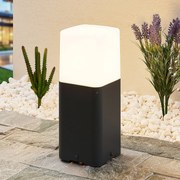 Lampione da giardino Obuna Lucande, dimmerabile, Nero, Alluminio, Moderno, Lampada da esterni