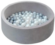 2Kids Toys - Piscina asciutta per bambini con palline, Ø 90 cm, grigio