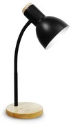 Lampada da tavolo MARMA 1xE27/40W/230V nera/legno di Hevea
