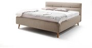 Letto matrimoniale imbottito beige con contenitore con griglia 180x200 cm Lotte - Meise Möbel