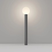 Lampada Da Terra Moderna Per Esterno Alluminio Grigio 1 Luce E27 60W Ip54 A++