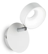 Applique Moderna Oby Metallo Bianco 1 Luce 6W 3000K Luce Calda