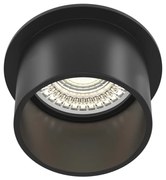 Faretto Da Incasso Moderno Reif Alluminio Nero 1 Luce Diffusore Nero