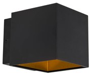 Applique da parete di design nero/oro con LED - Caja