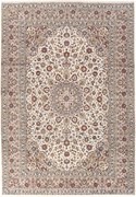 Kashan Tappeto 360x250 Beige (Iran) Annodato A Mano