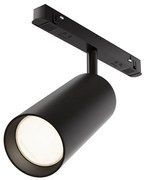 Faretto Per Binario Moderno Focus Led Alluminio Nero 1 Luce Naturale 20W