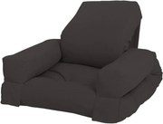 Poltrona relax per bambini nera e grigia Mini Hippo - Karup Design