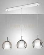 Bretagna sospens.fume' 3 luci lin. 3599-49-126