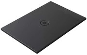 Piatto doccia in ceramica extra slim nero L 100 x L 70 cm opaco