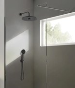 Soffione doccia IDEAL STANDARD Alu+ e doccetta in abs nero spazzolato 2 getti