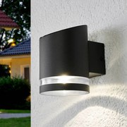 Lindby Applique da esterno a LED Melinda, 9 cm, acciaio inox