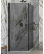 Box Doccia Fumè H200 Doppia Battente Profili Neri