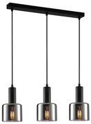 ITALUX PND-65342-3-BK+SG - Lampadario a sospensione con filo SANTIA 3xE27/40W/230V nero