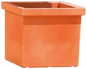 Vaso per piante e fiori SIEPI EURO3PLAST in polietilene rame H 41 cm L 47 x P 47 cm