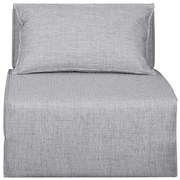 Poltrona letto singola in tessuto grigio chiaro VICTOR