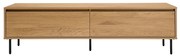 Mobile TV finitura legno chiaro rovere 2 cassetti L160 cm ARAGON