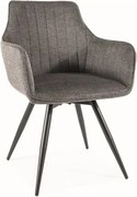 Sedia Brego Ball grigio18/nero