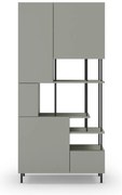 Libreria verde-grigio 84x175 cm Perla - Marckeric