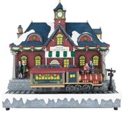 Villaggio di Natale animato Treno H 32 cm L 30 cm P 16 cm