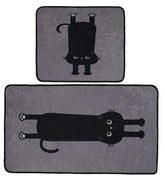 Set di tappetini per il bagno neri/grigi 2 pz 60x100 cm Comfort – Foutastic