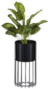 Vaso da fiori in metallo LOFT 42x20 cm nero