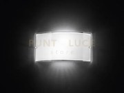 Drop applique in vetro bianco lucido 33cm 2 luci attacco e27