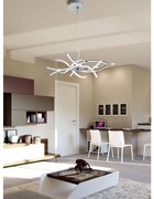 Lampadario LED moderno Roxie grigio Ø59cm, luce naturale 3120 lumen, NOVECENTO