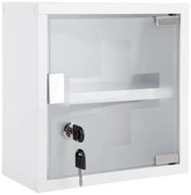 Armadietto pensile in metallo bianco 12x25 cm - PT LIVING