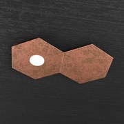 Hexagon applique-plafoniera 1 luce + 1 decorativo foglia rame 1142-...