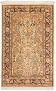 Cashmere Silk Tappeto 120x80 Beige (Indian) Annodato A Mano