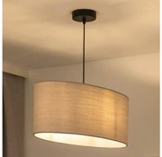 Duolla - Lampadario a sospensione con filo OVAL 1xE27/15W/230V grigio