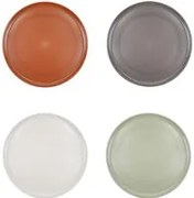 Set 4 piatti piani colorati 20 cm plastica Mikasa