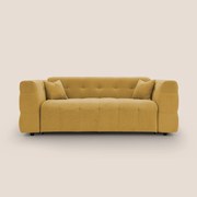 Tender Divano letto matrimoniale dal design innovativo in tessuto bouclet impermeabile T07 giallo