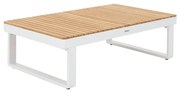 Tavolino da caffè da giardino NATERIAL in alluminio con piano in teak teak naturale per 1 persone 115x70cm