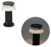 Lampada da esterno a stelo nera incl. LED con dimmer IP55 solare - Felice