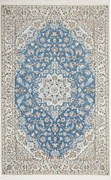 Nain Tappeto 220 x 140 Blu (Iran) Annodato A Mano