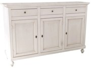 Credenza classica in legno bianco anticato