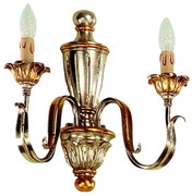 Applique In Legno Classico Argento Mecca 2 Luci Pernice